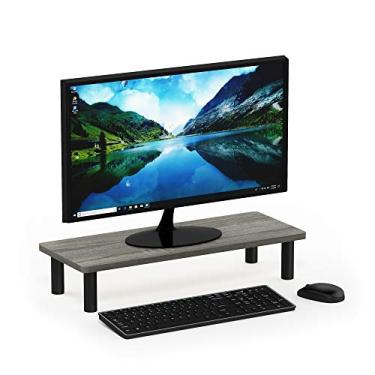 Imagem de Furinno Suporte para monitor Turn-N-Tube, Carvalho Francês Cinza/Preto