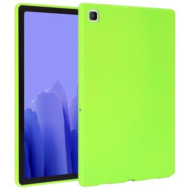 Imagem de UUcovers Para tablet Samsung Galaxy Tab A7 de 10,4 polegadas 2022/2020 (modelo: SM-T503/T509/T500/T505/T507), capa traseira de TPU macio e leve à prova de choque, capa de borracha de silicone, verde