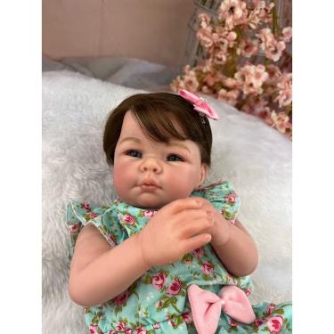 Imagem de Bebê Reborn Recém Nascida Realista Corpo de Pano Muito Macio