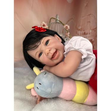 Imagem de Bebê Reborn Menina Morena Olhos Azuis Com Enxoval