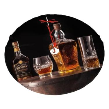 Imagem de Whisky Beer Pictures Saia para árvore de Natal de 122 cm, saias para árvores de Natal para casa de fazenda, tapete para decoração de árvore de Natal, saia grande para decoração de festa de fim de ano