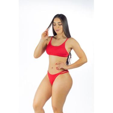 Imagem de Biquíni Feminino Top Anarruga com Bojo Removível - Alça Regulável - 7 