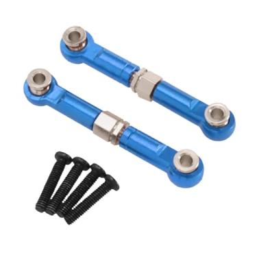 Imagem de Fenteer 2 peças 1:14 RC Car Direção Linkage Puxar Haste Ligações Braço Tirante Barra de Direção Sobressalente para 14211 Caminhões Modelo DIY Modificado, Azul