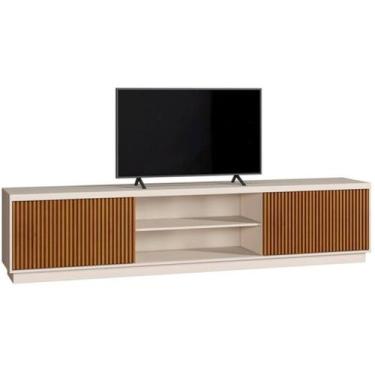 Imagem de Rack Arezzo Mavaular 220cm para TV até 75 Polegadas 2 Portas Cor Natur