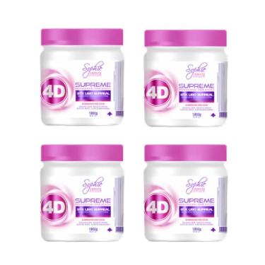 Imagem de Kit Botox 4D Liso Surreal, com 4 Unidades, 1kg cada, Reconstrutor Capilar com Óleo de Coco, Argan e Macadâmia