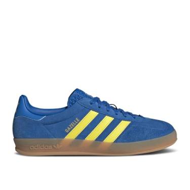 Imagem de adidas Tênis masculino Gazelle Indoor, Azul/enxofre puro/goma, 42