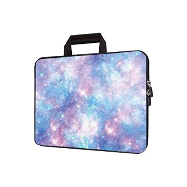 Imagem de Bolsa de transporte de neoprene para laptop de 15 polegadas, capa para Chromebook, notebook, Ultrabook, capa de viagem para tablet com alça de zíper, capa para transporte de netbook/laptop de 14 15 e