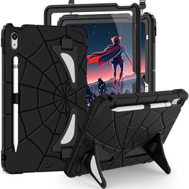 Imagem de Auizotl Capa para iPad (A16) 11 polegadas 11ª/10ª geração 2025/2022, capa para iPad infantil 10ª geração com protetor de tela, capa resistente à prova de choque para i Pad 11,0/10,9 polegadas, preta