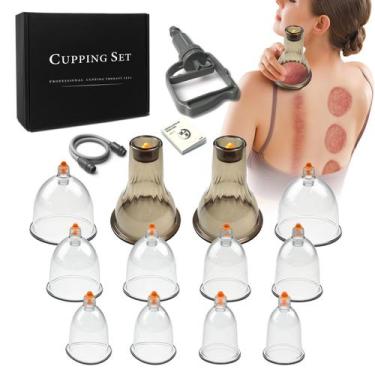 Imagem de Conjunto de ventosas AIKOTOO Cupping Therapy com 12 copos de massagem