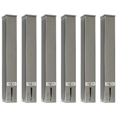 Imagem de Kit 6 Dispensers Quadrado 50ml Inox - CM Design