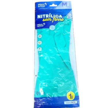 Imagem de Luva Latex Nitrílico Sem Forro Volk  CA16314 Cano médio Uso Geral, 9-G