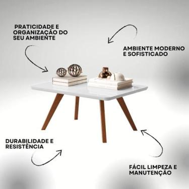 Imagem de Mesa Centro Decoração Ambiente Sala Mdf Apoio Moderno - CASA E MOBILIA