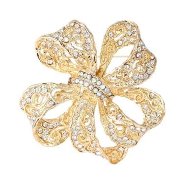 Imagem de Broches de Arco com Strass Brilhantes - Acessório de Festa Unissex, Do