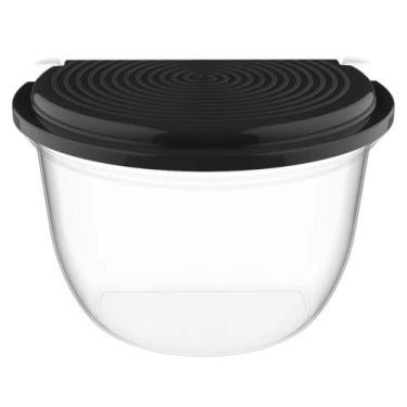 Imagem de Saleiro De Cozinha Mesa Em Plástico Com Tampa - Uninjet, Preto
