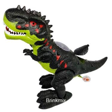 Imagem de Dinossauro Selvagens Boto Ovo Anda E F Som 2 Ovos Verde - Jr Toys