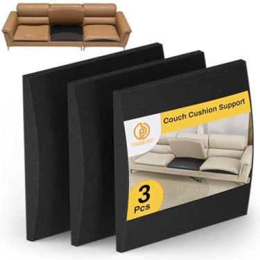Imagem de Powrocket Suporte de almofada de sofá para assento flácido, 50,8 cm x 50,8 cm, suporte de almofada de sofá de espuma de alta densidade curvado para reparo de almofadas flácidas, reparo de flacidez de