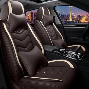 Imagem de Capas de assento de carro para Honda Civic 2000-2025, capa de assento esportiva elegante, capa de assento de carro de couro napa premium. Conjuntos de capas de assento para automóveis (2 assentos