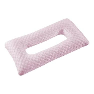 Imagem de WeiLaiKeQi Travesseiro para Piercing de Orelha, Protetor Auricular, Respirável, Macio, Portátil, Confortável com Furo, Rosa, Tamanho real