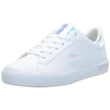 Imagem de Lacoste Tênis infantil unissex Powercourt, Branca/Lt Pnk, 18
