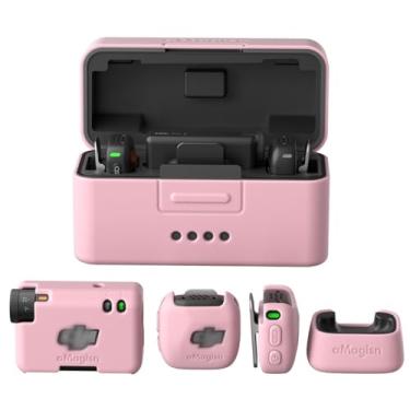 Imagem de Ferbao Capa de silicone para DJI Mic Mini, capa protetora para DJI Mic Mini (2 TX + 1 RX + capa de carregamento) (rosa)