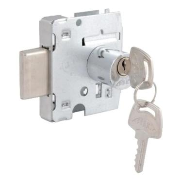 Imagem de 2X Fechadura Porta De Vidro Blindex Lingueta Cilindro Redond