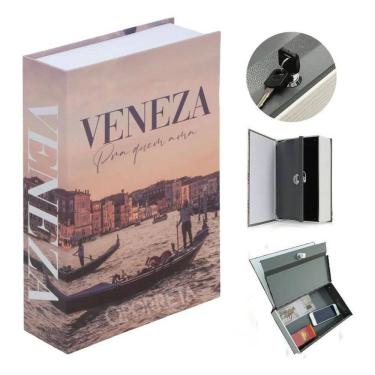 Imagem de 2X Cofre Camuflado Com Chave Formato Livro Porta Joias