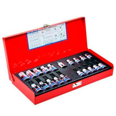 Imagem de Jogo de Soquetes tipo Tork com Encaixe de 3/8 e 1/2 Pol. com 20 Peças 