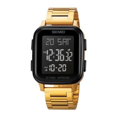 Imagem de Relógio Unissex Skmei Digital 1859 Dourado E Preto