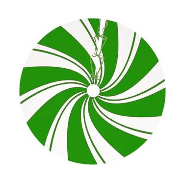 Imagem de MotiveTech Saia de árvore de Natal de 47 Polegadas, Enfeite de Natal para Sala de Estar, Peça Central Rústica para Ambientes Internos, Ano Novo, Verde, Tamanho real