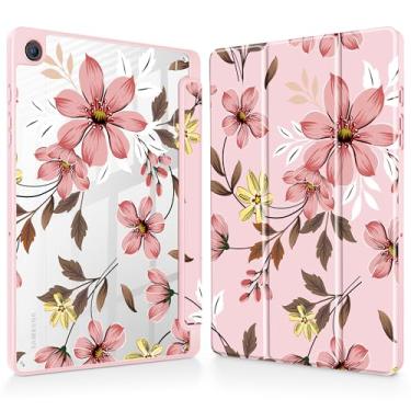 Imagem de Mektron Capa para Samsung Galaxy Tab A9+/A9 Plus 11 polegadas modelo 2024 (SM-X210/X216/X218) com suporte para caneta S, capa fina transparente + suporte de três dobras + despertar/hibernar automático