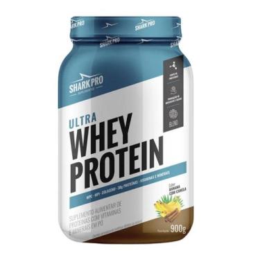Imagem de Ultra Whey Protein Pote 900g Sabor Banana C/Canela Shark Pro