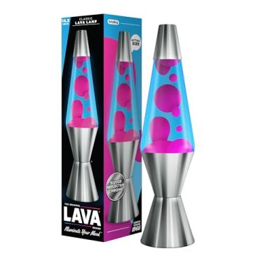 Imagem de Lava The Original Lamp - Techno Chrome de 36,8 cm - Lâmpada de movimento líquido clássica - Líquido rosa e azul - Item nº 2097 (exclusivo da Amazon)