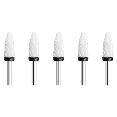 Imagem de 5 peças de cerâmica para arte de unhas, cortador rotativo, aparelho de limpeza para manicure, acessórios de máquina de trituração de unhas, ferramenta de gel de unha