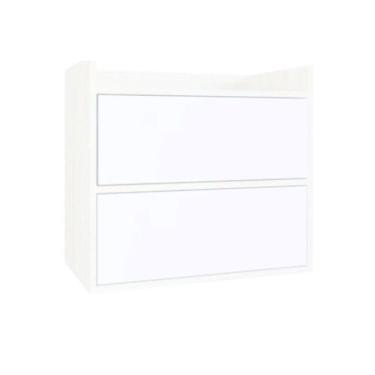 Imagem de Gabinete Banheiro Suspenso 2 Portas Branco Em Mdf