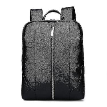 Imagem de Mochilas masculinas de couro grande capacidade mochila laptop bolsa de