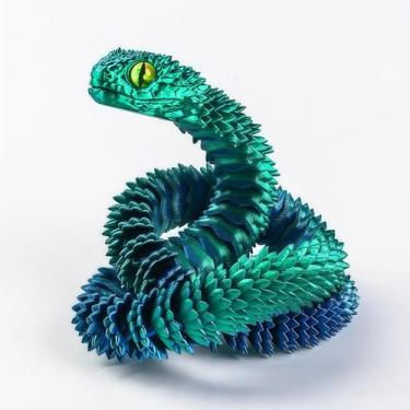 Imagem de Modelo de animal impresso em 3D Snake Viper Turquoise - Marca Própria