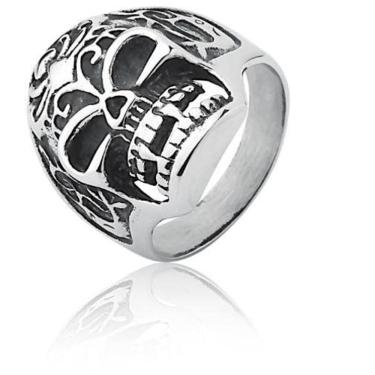 Imagem de Anel Masculino Caveira Lisa Em Aço 26