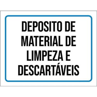 Imagem de Kit 3 Placas Deposito Material Limpeza Descartáveis