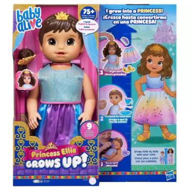 Imagem de Boneca Baby Alive Que Cresce Princess Ellie Grows Up Morena - HASBRO