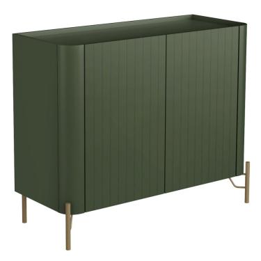 Imagem de Buffet Sala De Jantar 2 Portas Brise 1 Gaveta Pés Industrial Dourado Naim I03 Musgo - Lyam