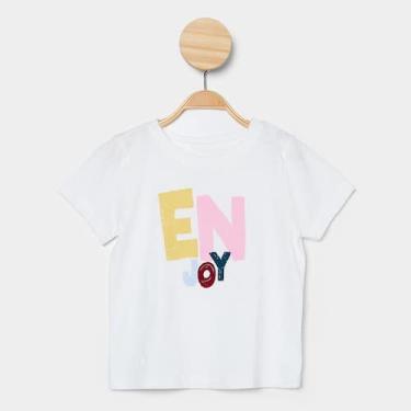 Imagem de Blusa Infantil Hering Casual Menina, Branco, 5A