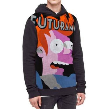Imagem de Moletom Com Capuz  Philip Fry  Futurama Ref:696 - smoke, Preto, GG