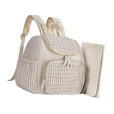 Imagem de TTETTZ Mochila para Fraldas de Nylon com Bolso Lateral para Escritório, Compras E Acampamento