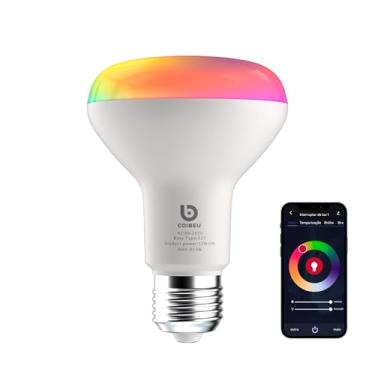 Imagem de Lampada Inteligente Wi-Fi, Lampada LED Smart, RGB+CCT, 12W+3W — 16 milhões de cores, 2700K–6500K, Controle por APP (Tuya/Coibeu Smart), Compatível com Alexa e Google Assistant