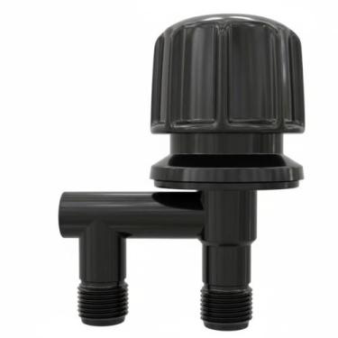 Imagem de Registro Torneira Lavatório Cabelo Original 1/4 Volta - Dompel, Preto