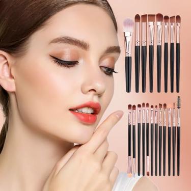Imagem de Conjunto de 20 pincéis profissionais de maquiagem – Kit completo com esponjas de beleza e ferramentas de limpeza, cerdas sintéticas macias para base, mistura, contorno e maquiagem dos olhos