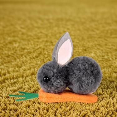 Imagem de Adoráveis grampos de cabelo de coelho e cenoura – com design de coelho, aderência antiderrapante para meninas, mulheres – Presente de grampo de cabelo feito à mão para celebrações