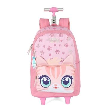 Imagem de Mochila de Rodinhas Luxcel Com Alça Up4You Pet Cute Rosa