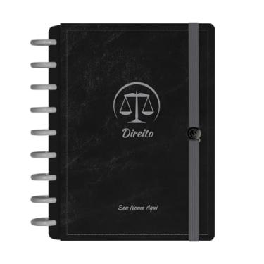Imagem de Caderno De Disco Iscool Inteligente Personalizado 140 Folhas Profissões Preto Prata Direito Médio M+