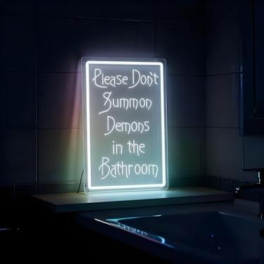 Imagem de Neonawall Bathroom Neon Sign for Wall Decor Light Up Letters Led Sign Birthday Party Gifts Led Decorative Night Signs Game Room Decorations Party Signs for Halloween Home Bathroom Hotel Bar